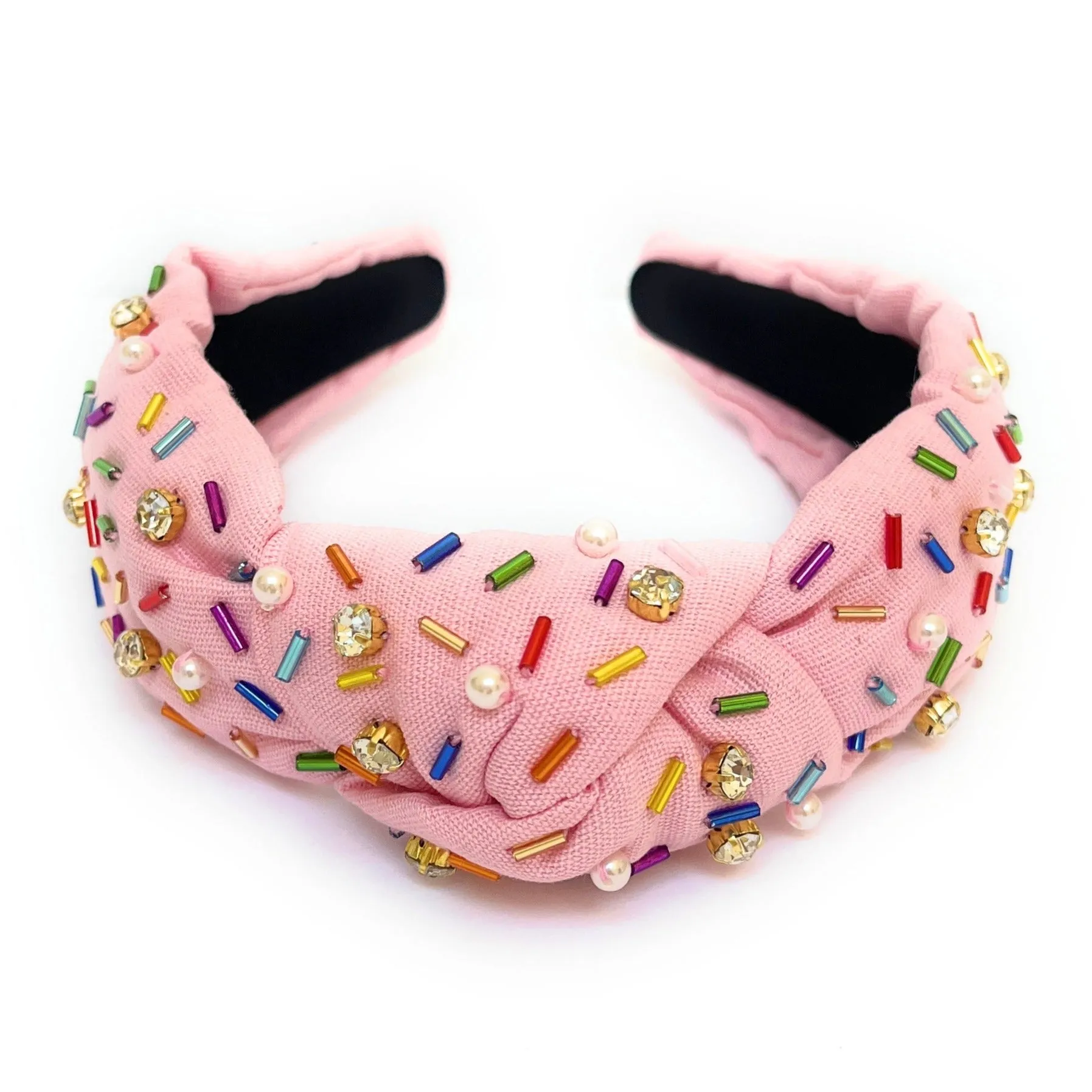 Hand Embellished Sprinkles Knotted Headband