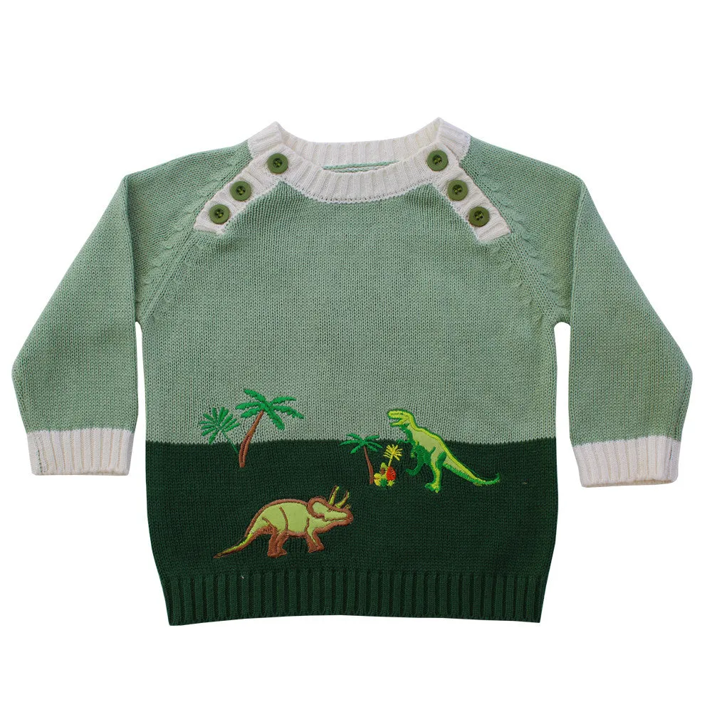 Handknitted Dinosaur Jumper