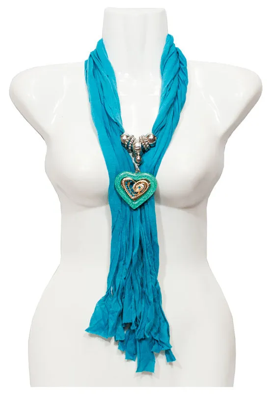 Heart Shape Jade Pendant Jewelry Fashion Scarf Wholesale