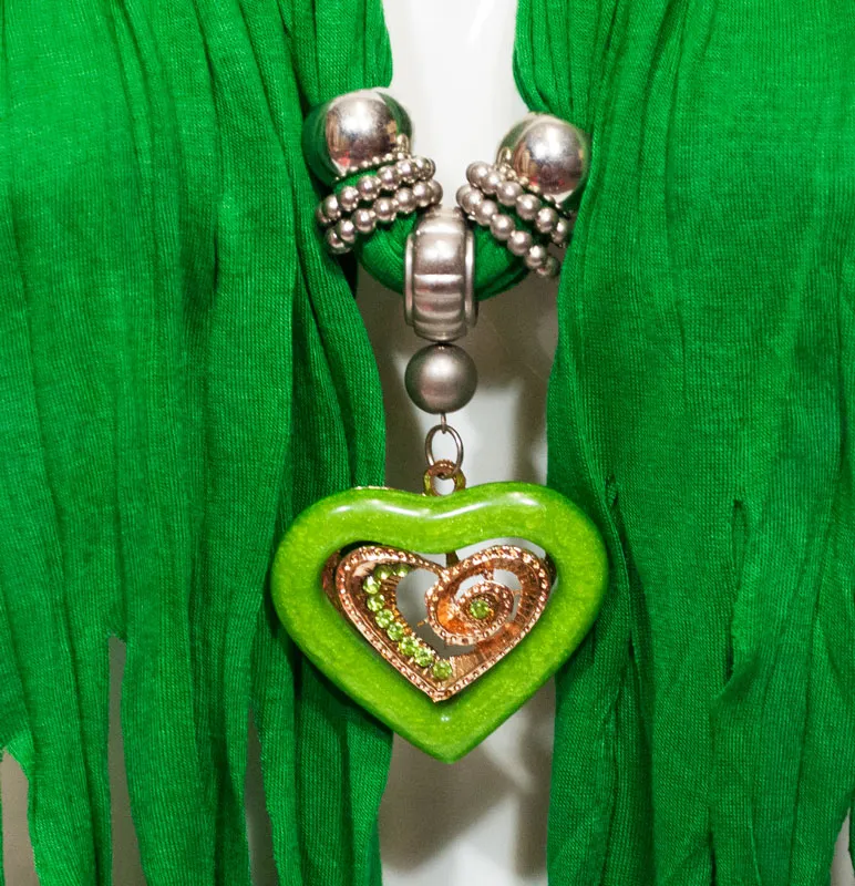 Heart Shape Jade Pendant Jewelry Fashion Scarf Wholesale