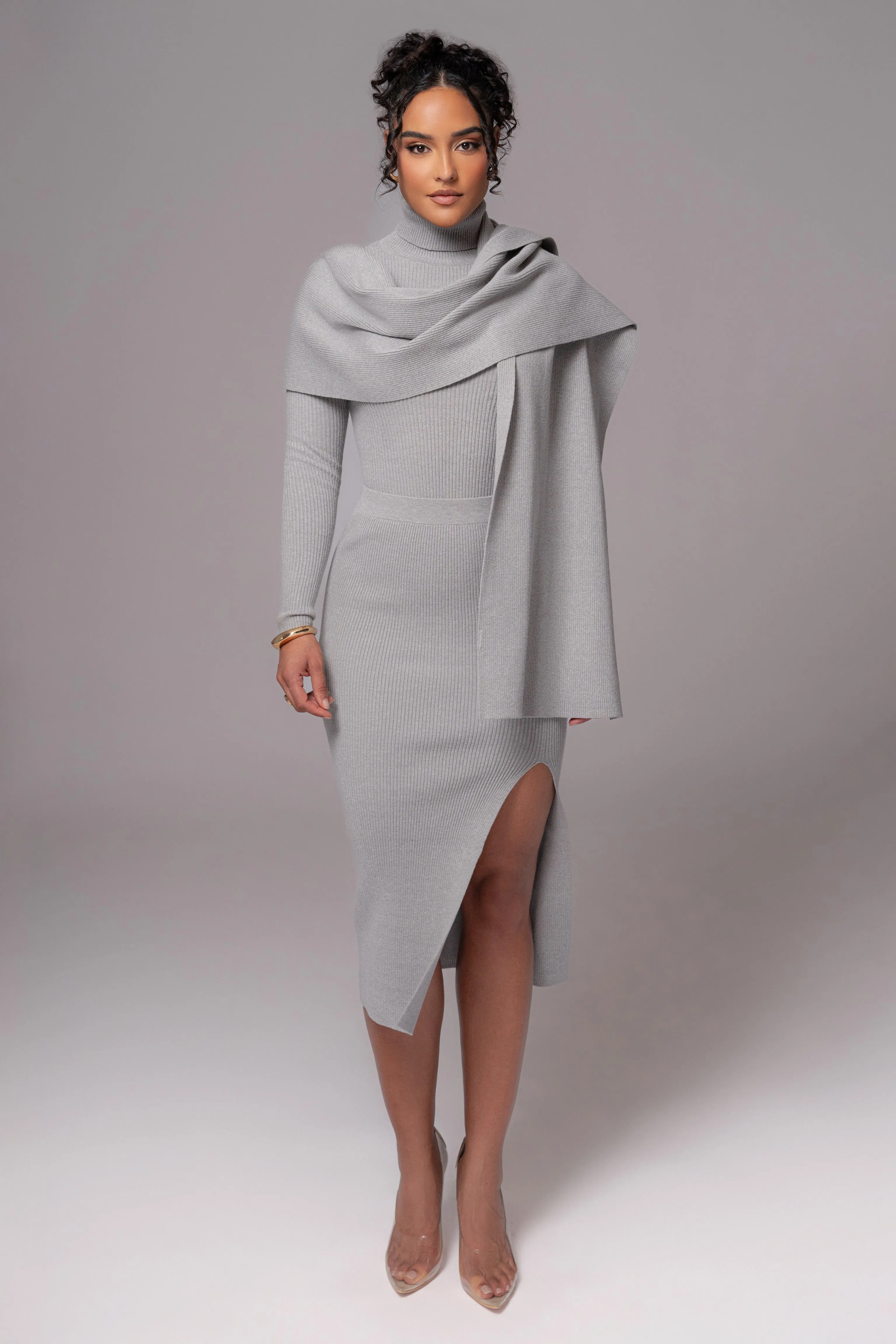 Heather Grey Cardinal Essential Knit Skirt