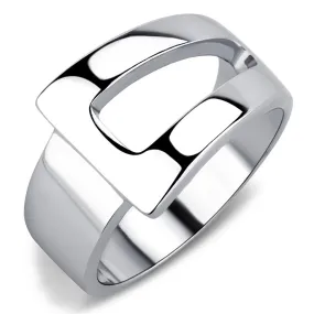 High polished (no plating) Stainless Steel Ring with No Stone for Women Style TK3438