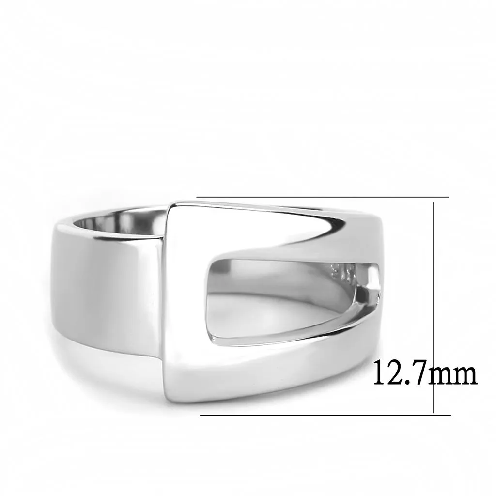 High polished (no plating) Stainless Steel Ring with No Stone for Women Style TK3438