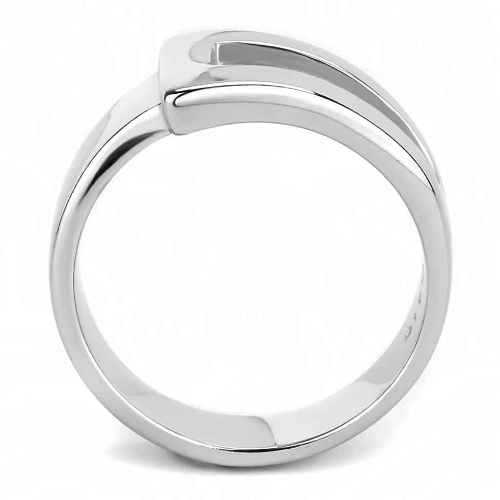 High polished (no plating) Stainless Steel Ring with No Stone for Women Style TK3438