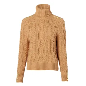 Holland Cooper Belgravia Cable Knit - Camel