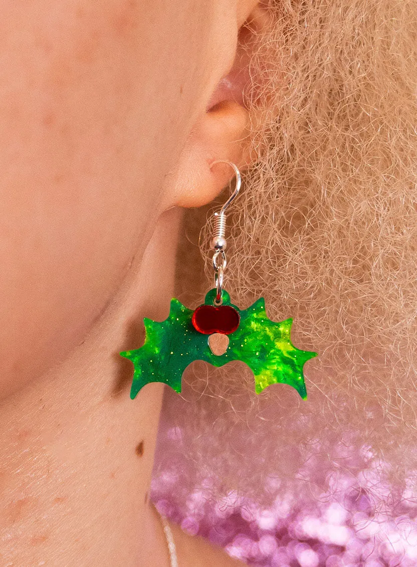 Holly Earrings - Glitter