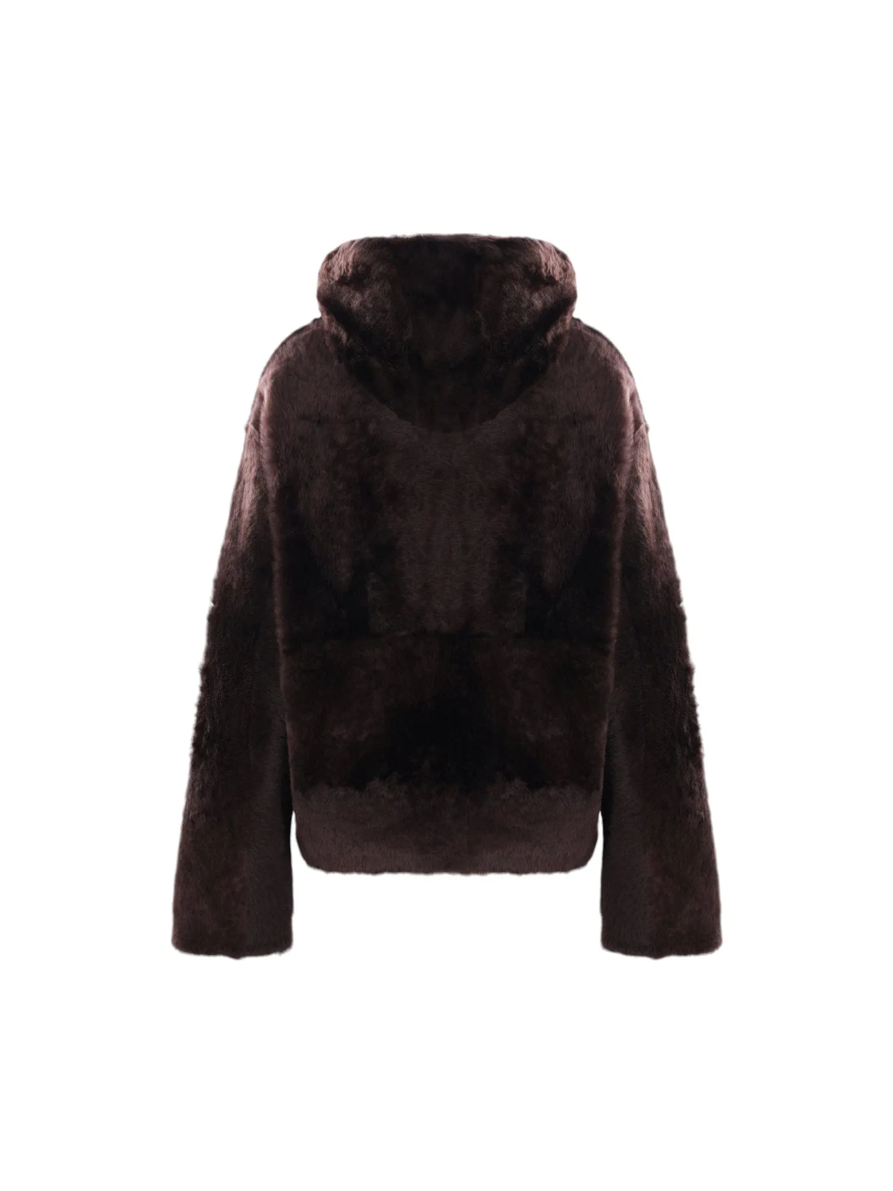 Hooded Coat in Shearling