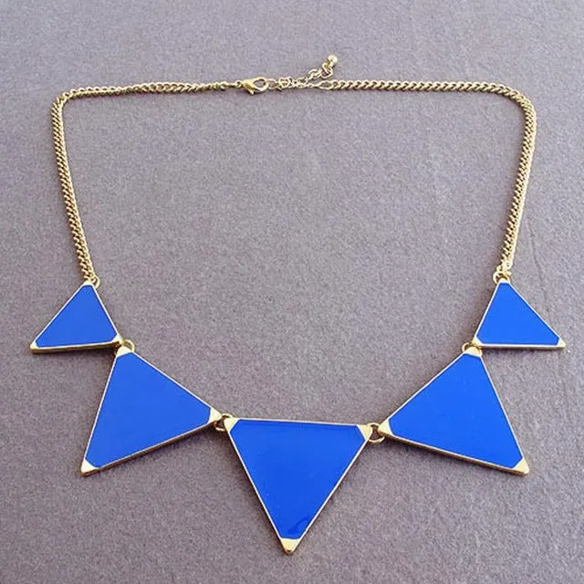 Hot Black geometrical Triangle Necklace Fashion choker necklace Jewelry for women vintage accessories