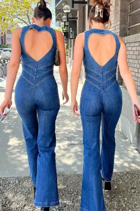 JC981 Denim Tank Jumpsuit