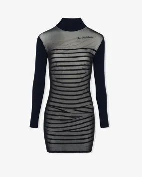 Jean Paul Gaultier - Women's Knit Marinière Dress - (Navy/White)