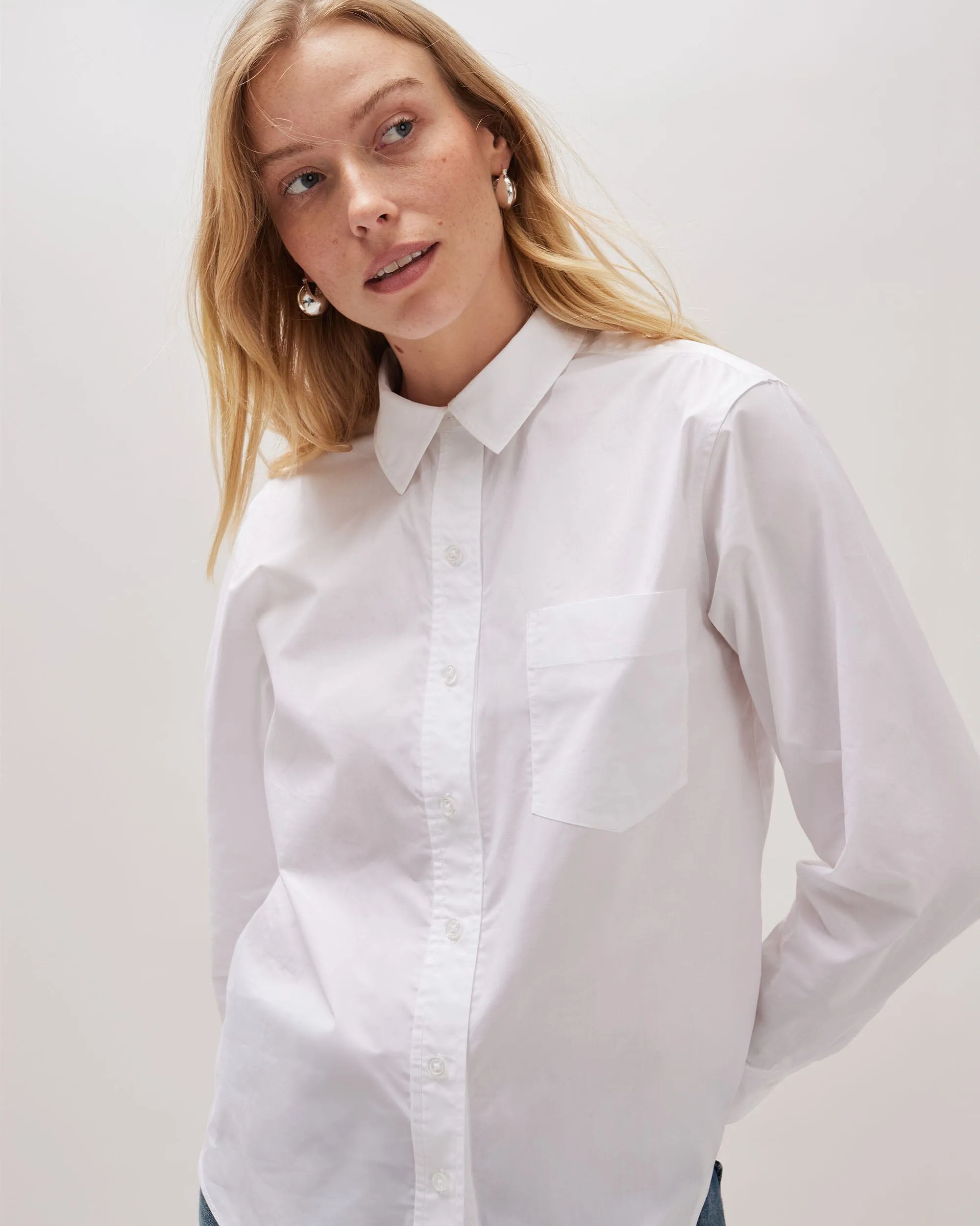 Jenna Poplin Button Up