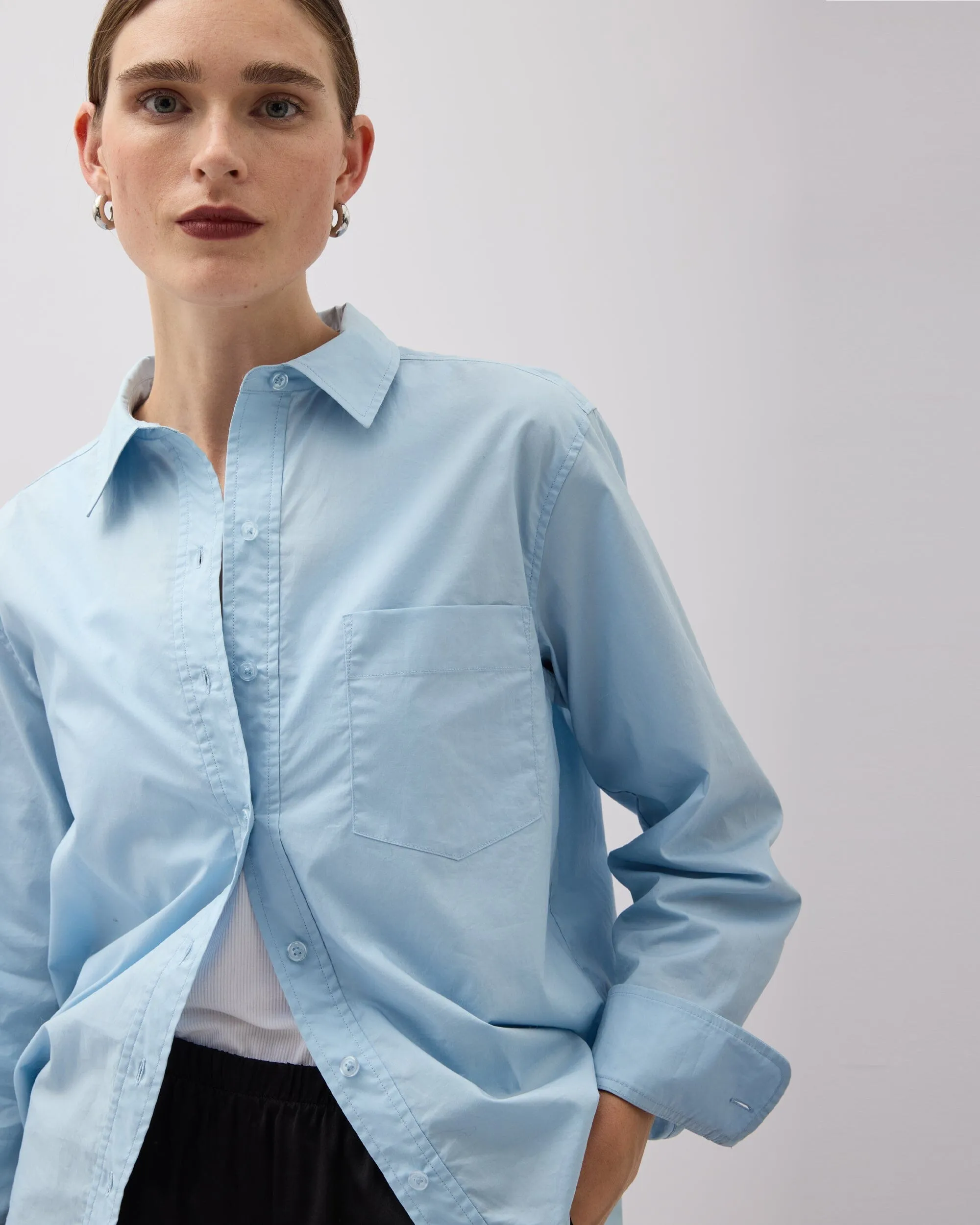 Jenna Poplin Button Up