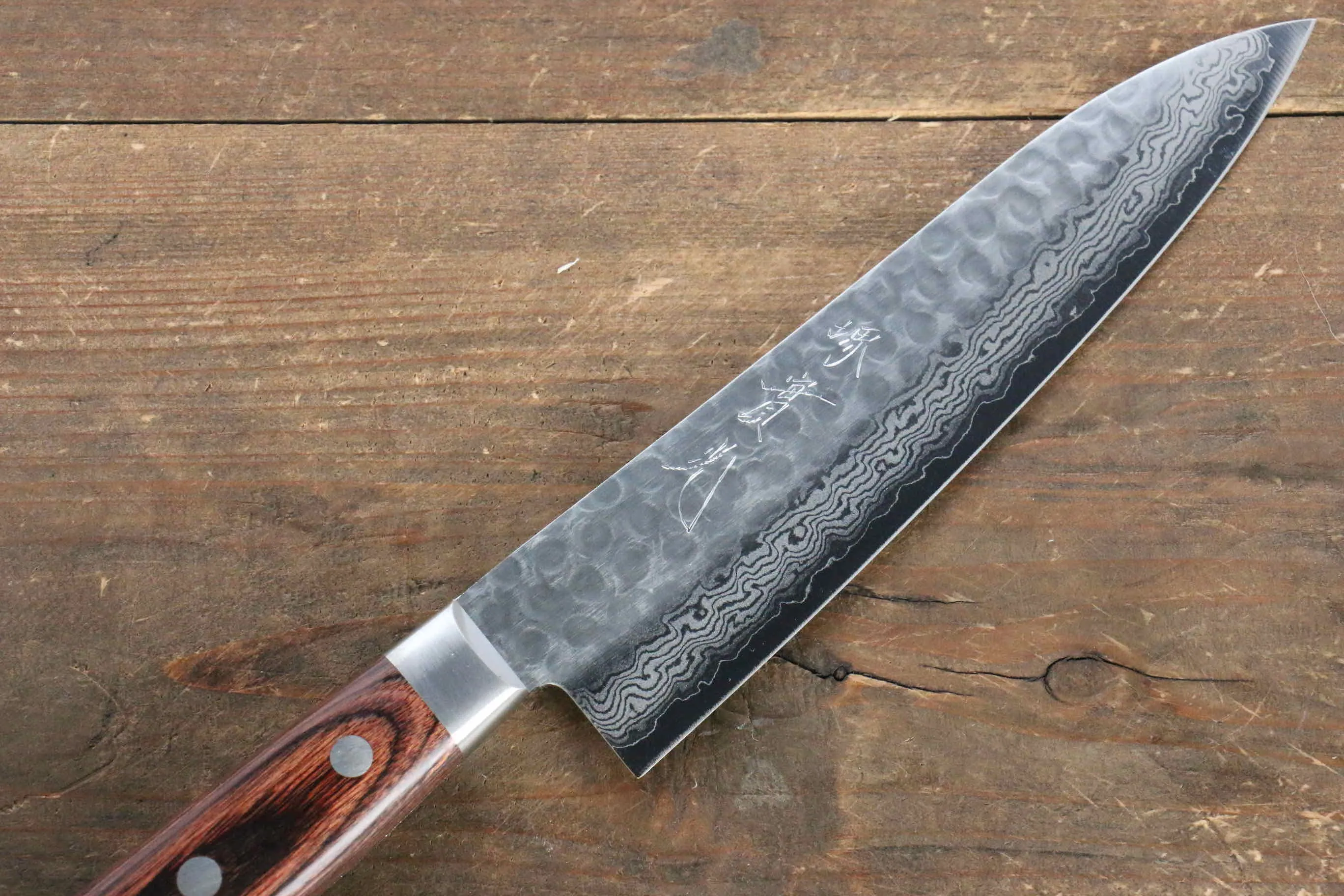 Jikko VG10 17 Layer Gyuto  180mm Mahogany Handle