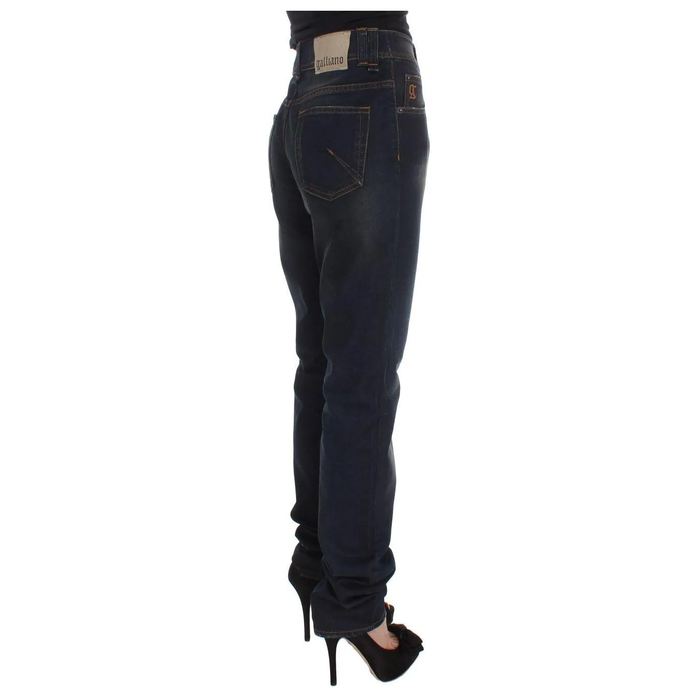 John Galliano Chic Boyfriend Fit Blue Jeans