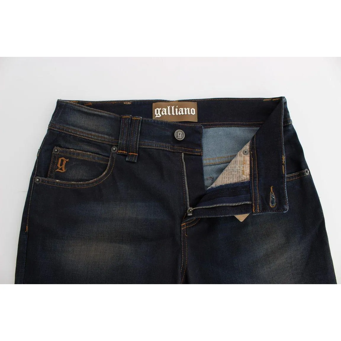 John Galliano Chic Boyfriend Fit Blue Jeans