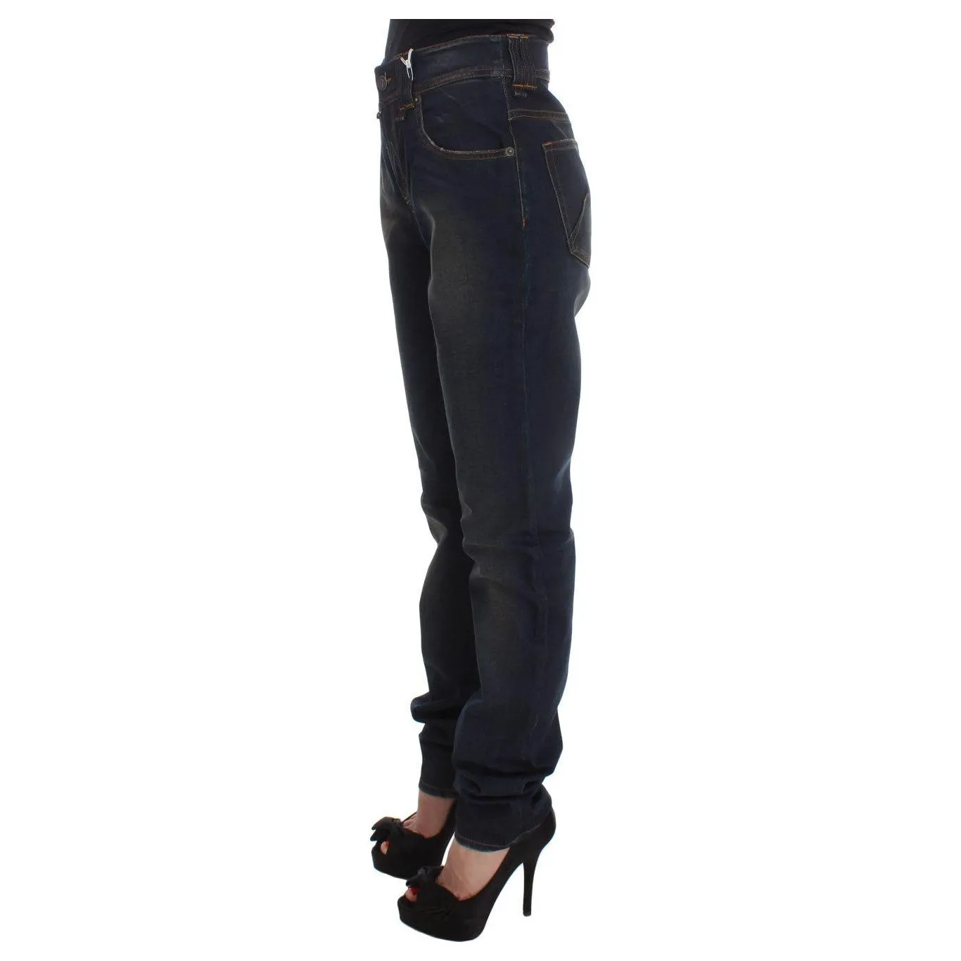 John Galliano Chic Boyfriend Fit Blue Jeans