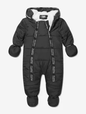 Karl Lagerfeld Baby Boys Karl Ikonik Snowsuit in Black