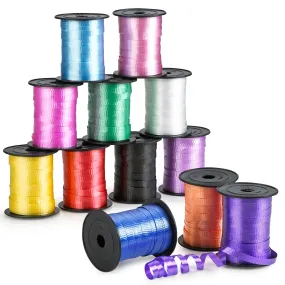 Kicko Curling Ribbon 12 Pack Assorted Colors Crafts Gift Wrapping Balloons Arts