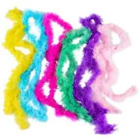 Kicko Mini Marabou Feather Boas - 12 Pack of 44 Inches - Assorted - for Halloween