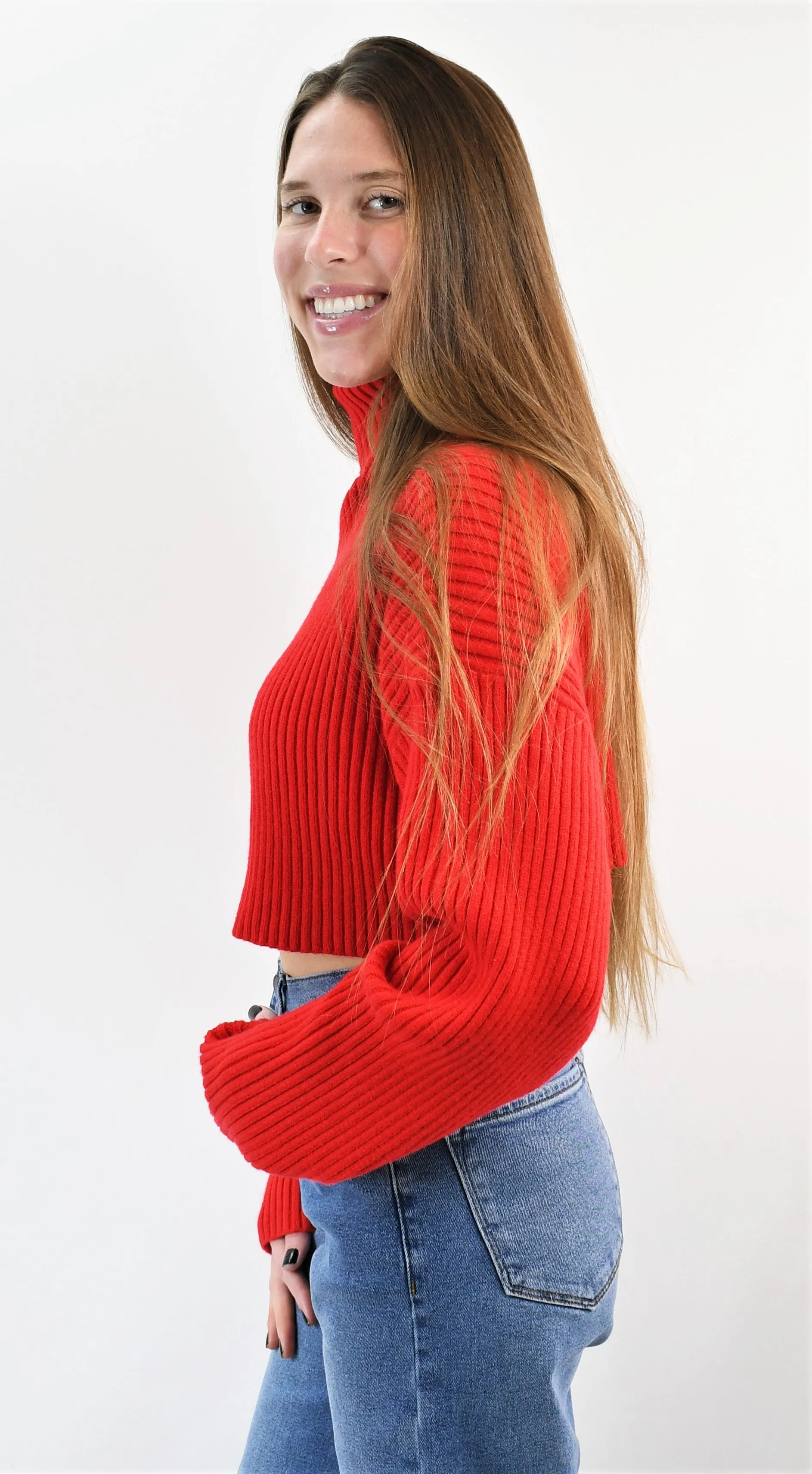 Live in the Moment Crop Turtleneck Sweater