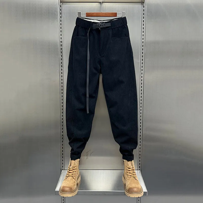 Loose Waistband Corduroy Casual Pants