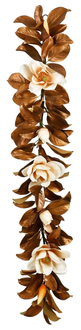 Magnolia Gold Leaf Garland 5-ft