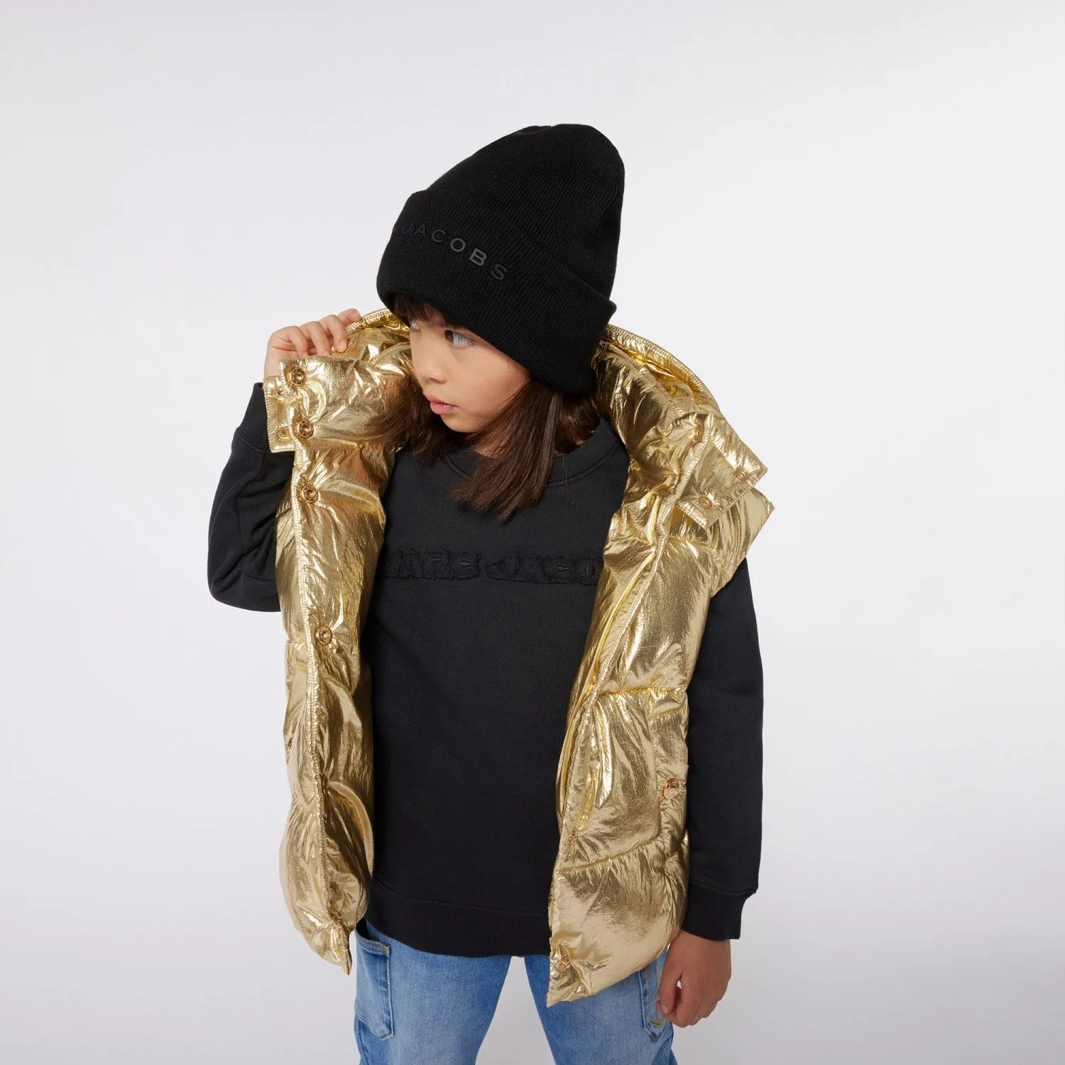 Marc Jacobs New Gold Puffer Jacket Sleeveless