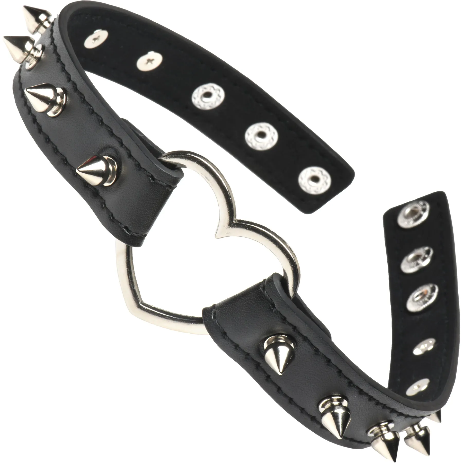 Master Series Spiked Heart Choker - Black