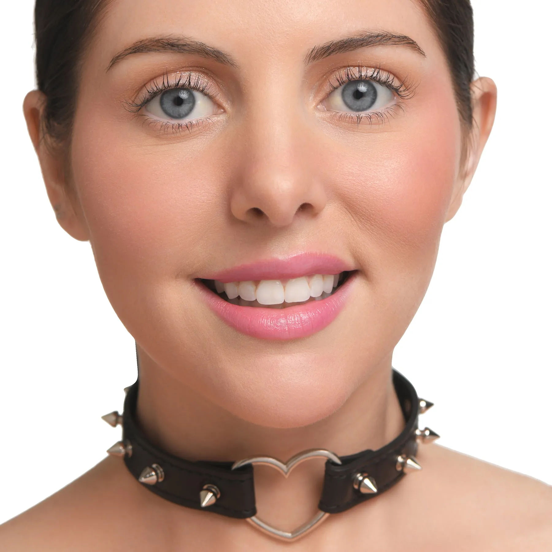 Master Series Spiked Heart Choker - Black