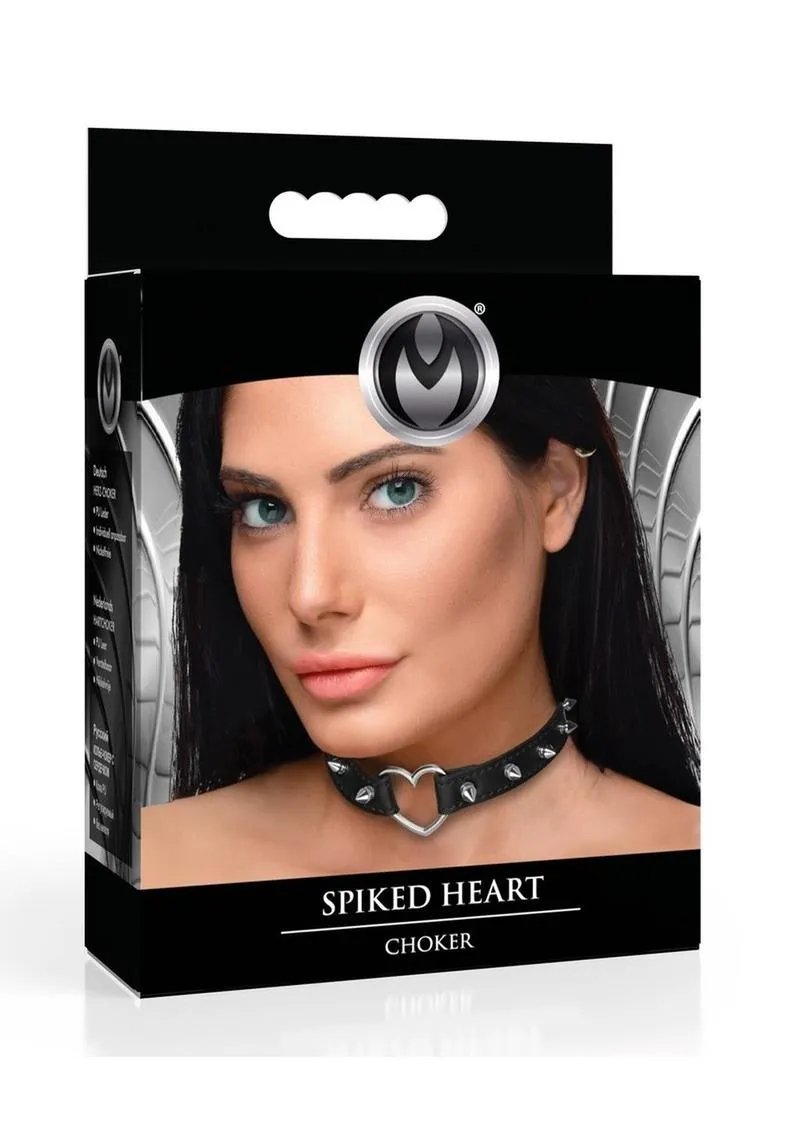 Master Series Spiked Heart Choker