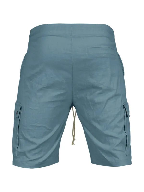 Men’s Cotton Cargo Shorts with Multi-Pockets