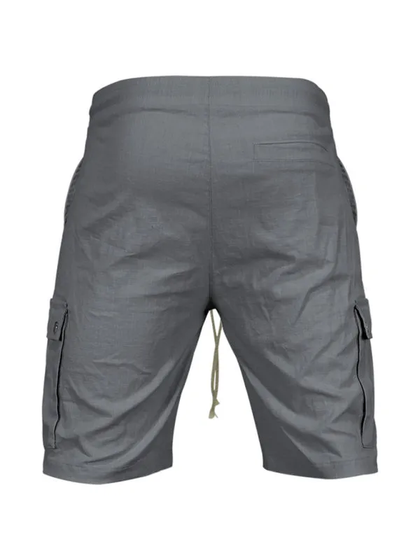 Men’s Cotton Cargo Shorts with Multi-Pockets