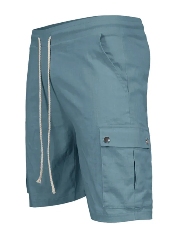 Men’s Cotton Cargo Shorts with Multi-Pockets