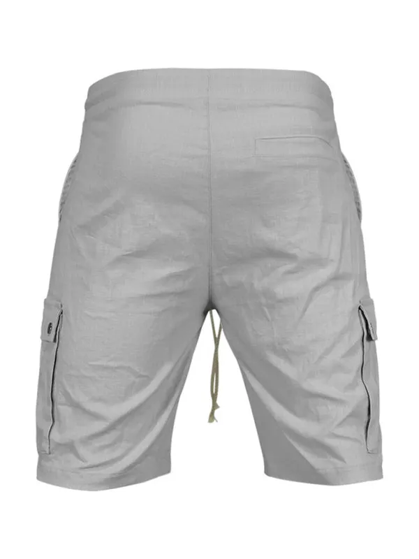 Men’s Cotton Cargo Shorts with Multi-Pockets