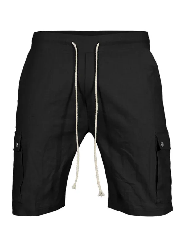 Men’s Cotton Cargo Shorts with Multi-Pockets