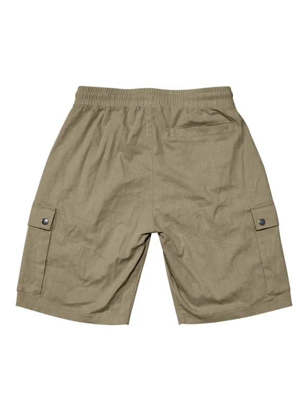 Men’s Cotton Cargo Shorts with Multi-Pockets