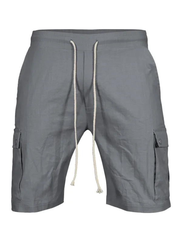 Men’s Cotton Cargo Shorts with Multi-Pockets