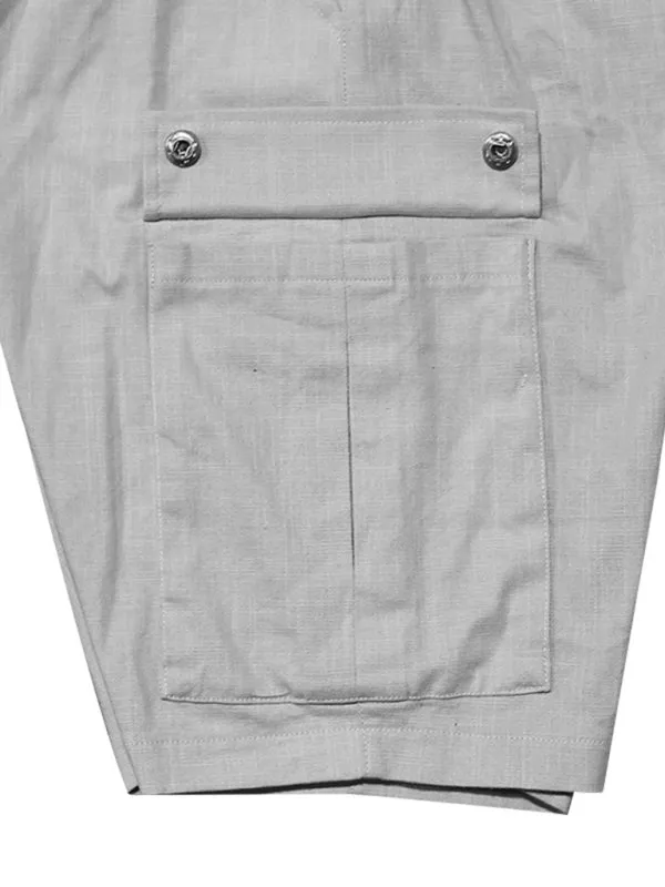 Men’s Cotton Cargo Shorts with Multi-Pockets