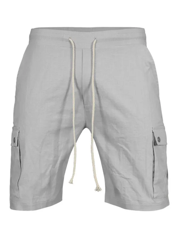 Men’s Cotton Cargo Shorts with Multi-Pockets