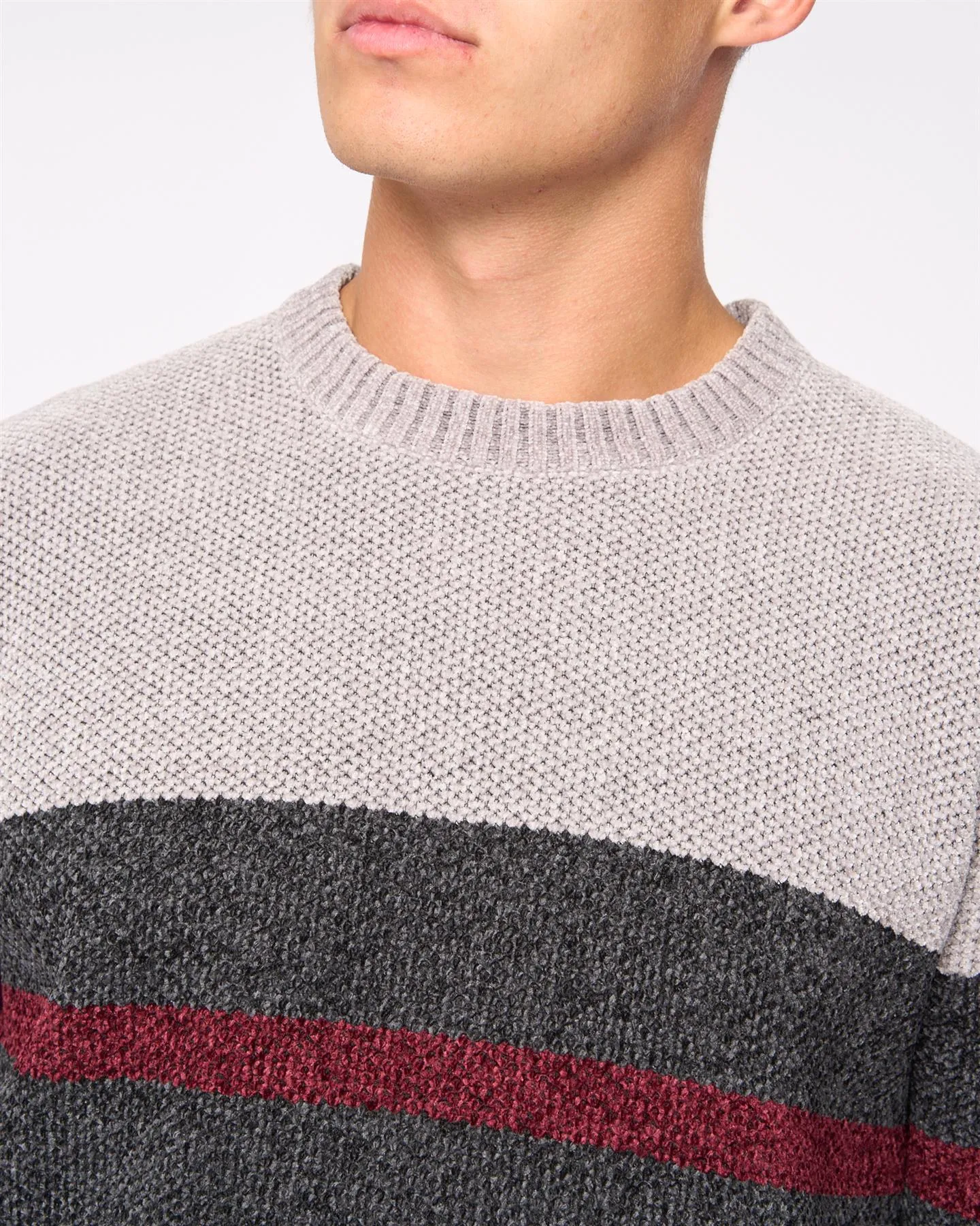 Mens Maskell Crew Knit Light Grey