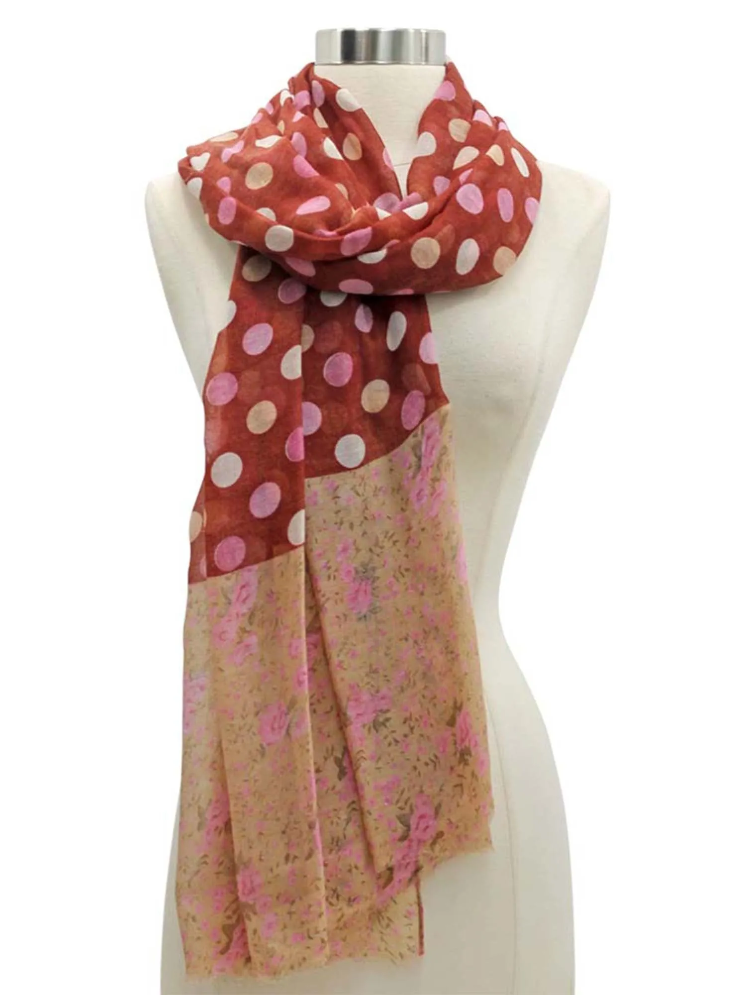 Multicolor Polka Dot Scarf Shawl