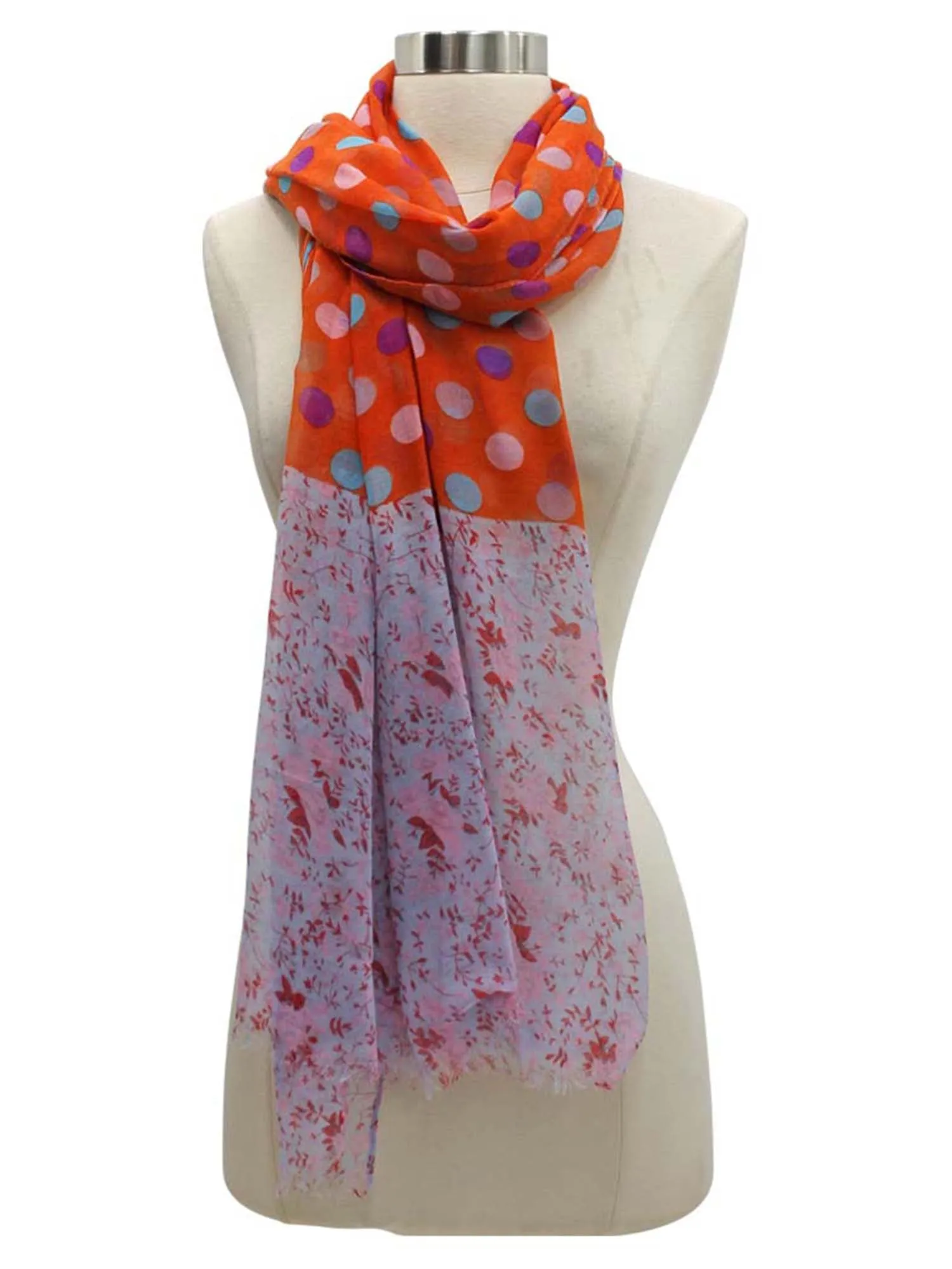 Multicolor Polka Dot Scarf Shawl