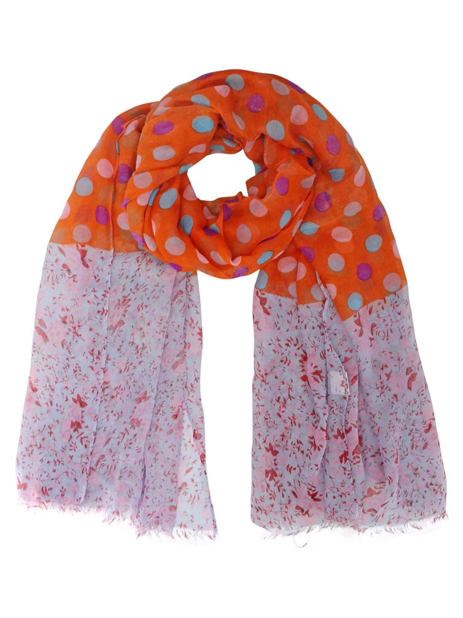 Multicolor Polka Dot Scarf Shawl