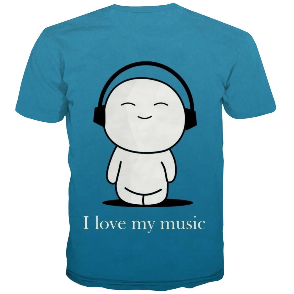 Music T shirts Men Instrument T shirts Funny Retro Tshirt Anime Electronic Shirt Print