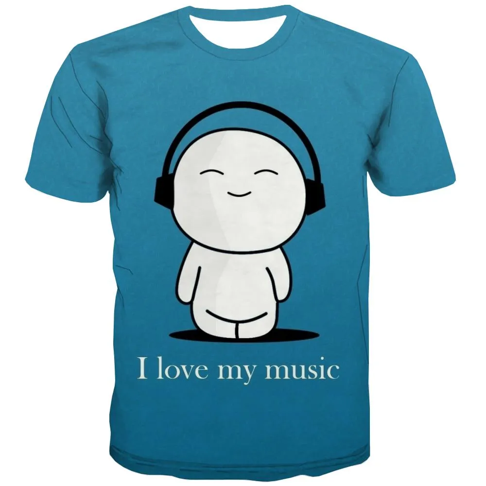 Music T shirts Men Instrument T shirts Funny Retro Tshirt Anime Electronic Shirt Print