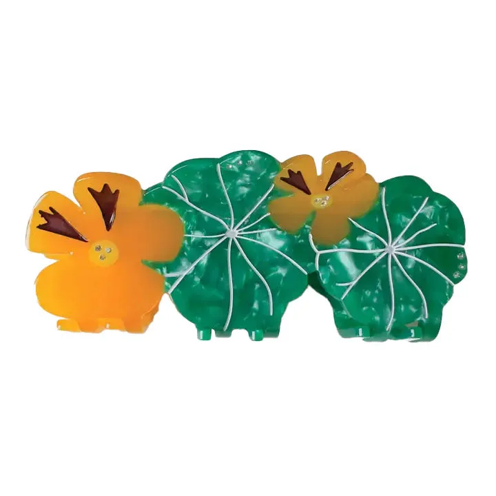 Nasturtium Garden Hair Clip