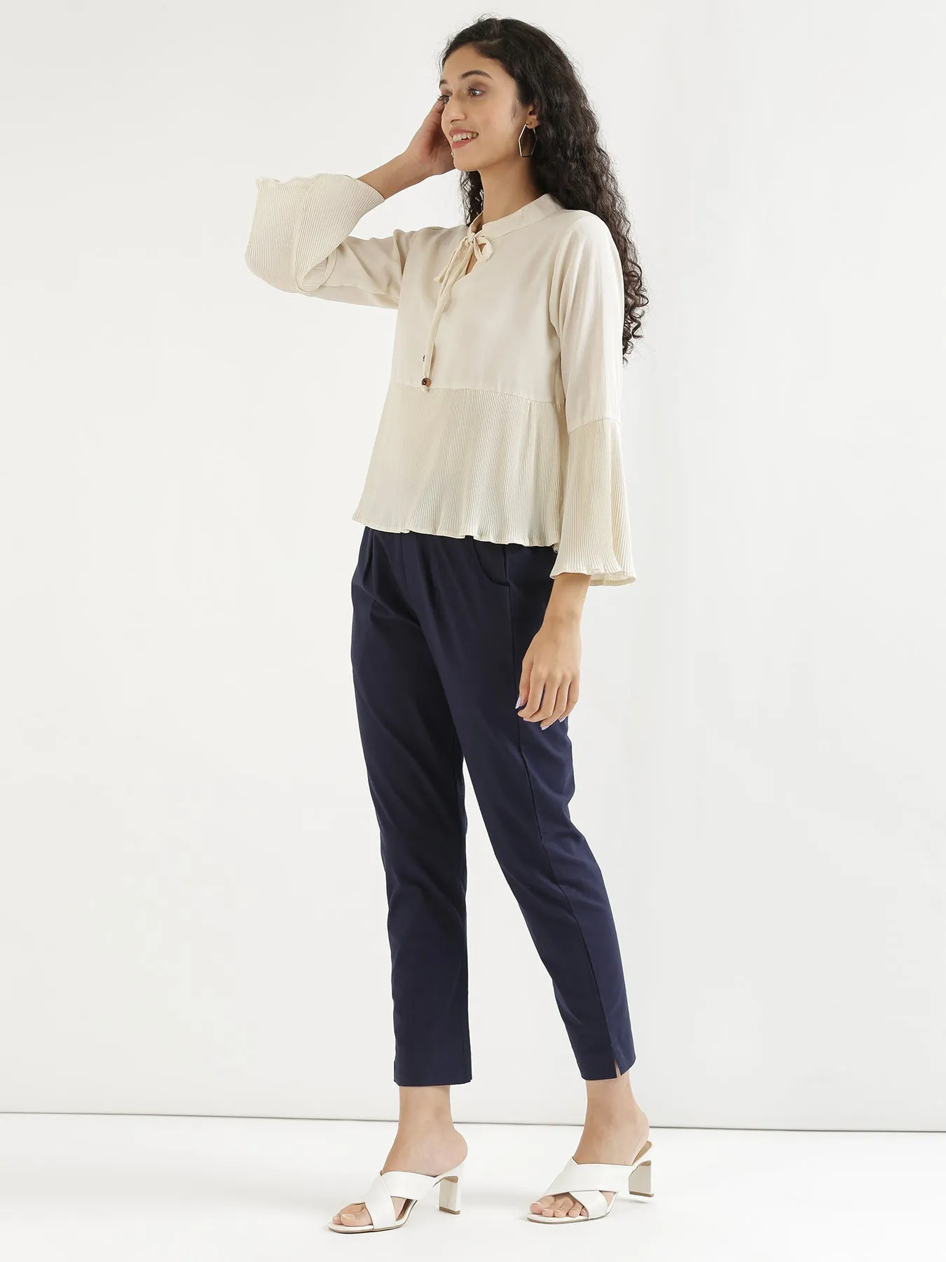 Navy Blue Cotton Pant