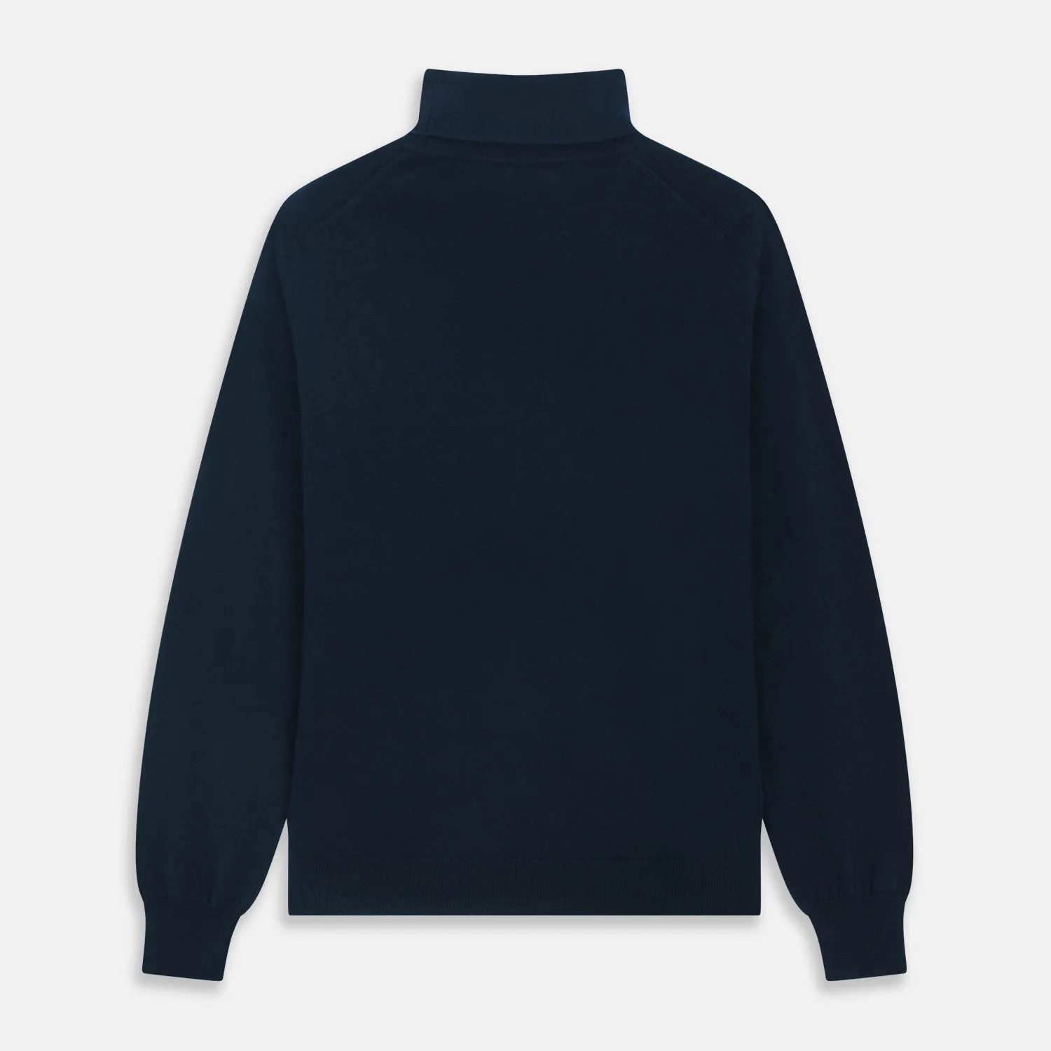 Navy Cashmere Roll Neck Jumper