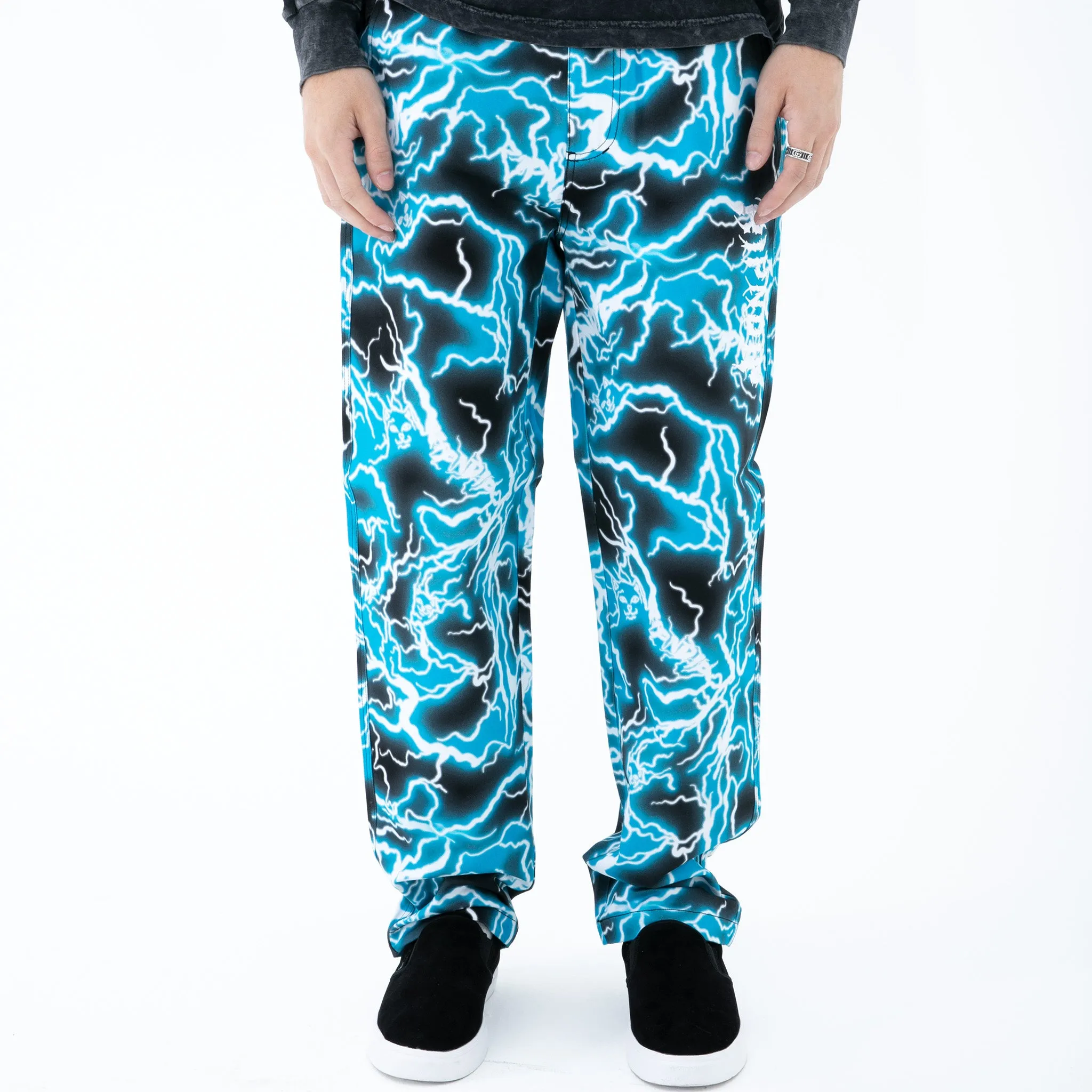 Nikola Twill Pants (Black/Blue)