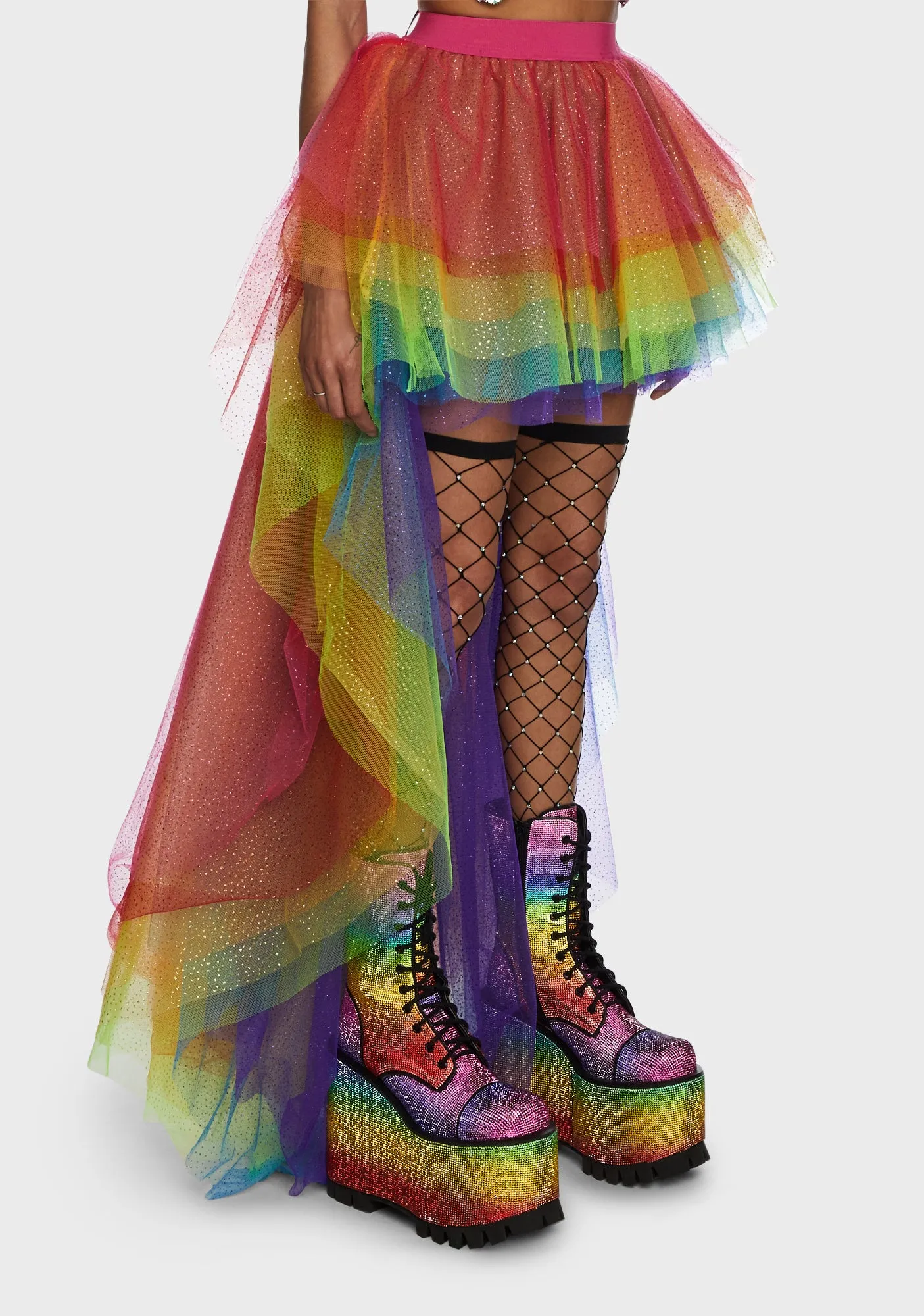 Nymph Princess Tulle Skirt - Rainbow Glitter